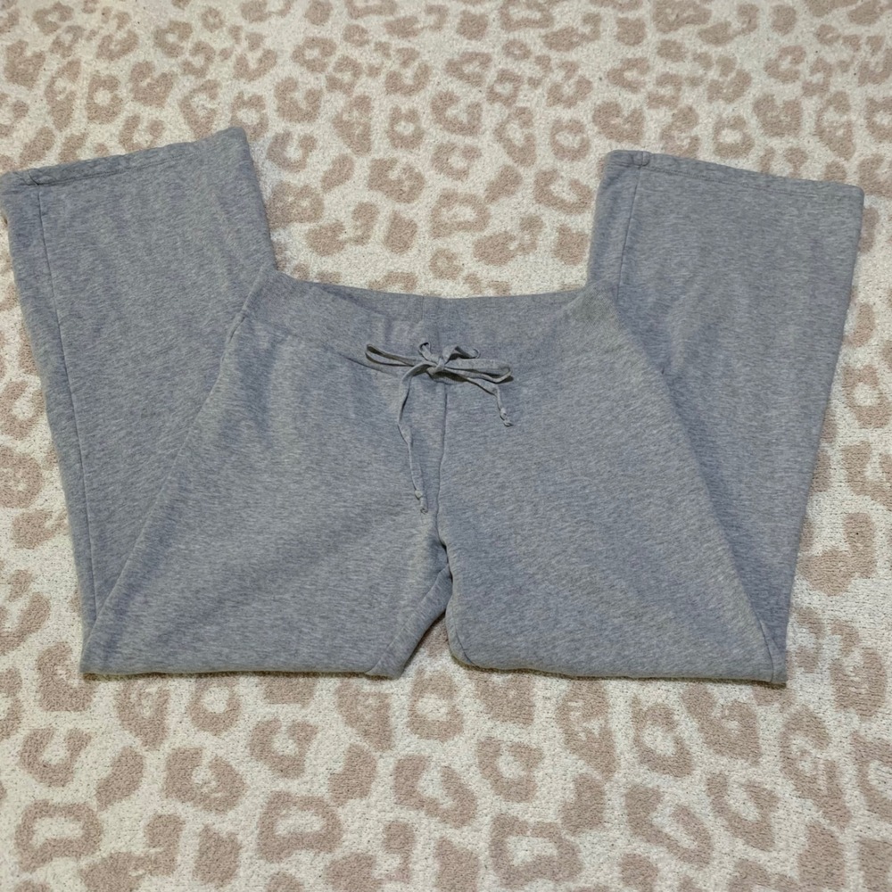 Brandy Melville Sweatpants Heather Gray Wide Leg Drawstring Lounge Pants